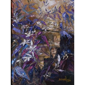 Ashraf, 09 x 12 Inch, Oil on Canvas, Floral Painting, AC-ASF-001